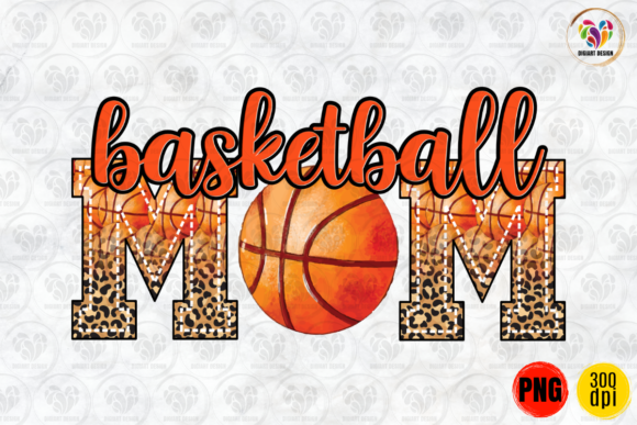 Basketball Mom Leopard Sublimation Graphics and Print Templates