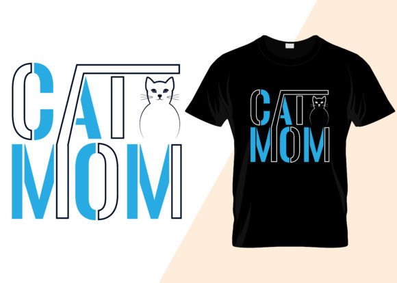 Cat Mom Typography T-Shirt Design Review