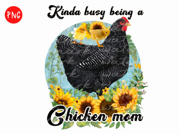Chicken Mom Png, Chicken Messy Bun Png, Graphics and T-Shirt Designs
