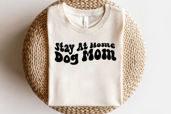 Retro Dog SVG Design, Stay at Home Dog Graphics and Print Templates